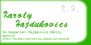 karoly hajdukovics business card